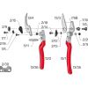 Exploded parts diagram for Felco 13 secateurs