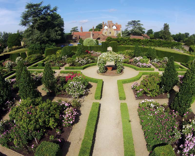 The famous rose garden at Loseley Park