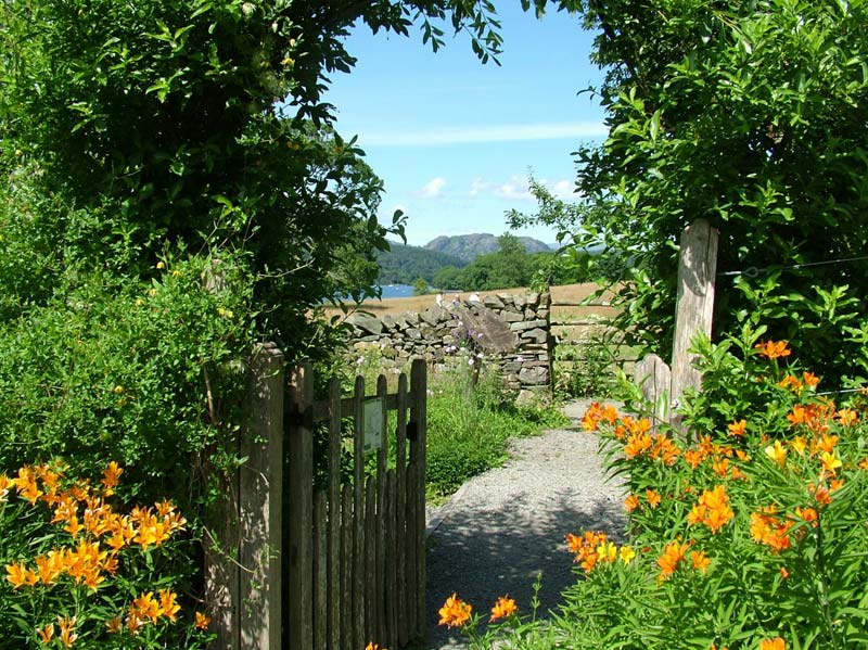 Herb Garden and Holm Crag - image supplied by Brantwood Gardens