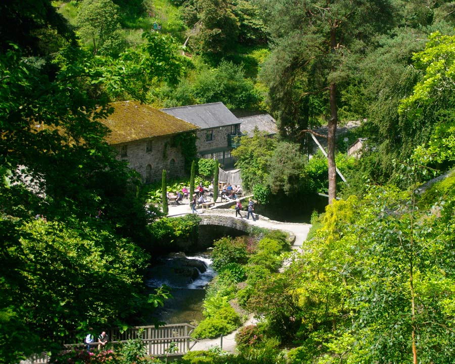 Bodnant Gardens, Conwy, North Wales - Old Mill and cafe