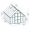 Dimensions - Balance Greenhouse - Silver Frame - 10ft x 12ft