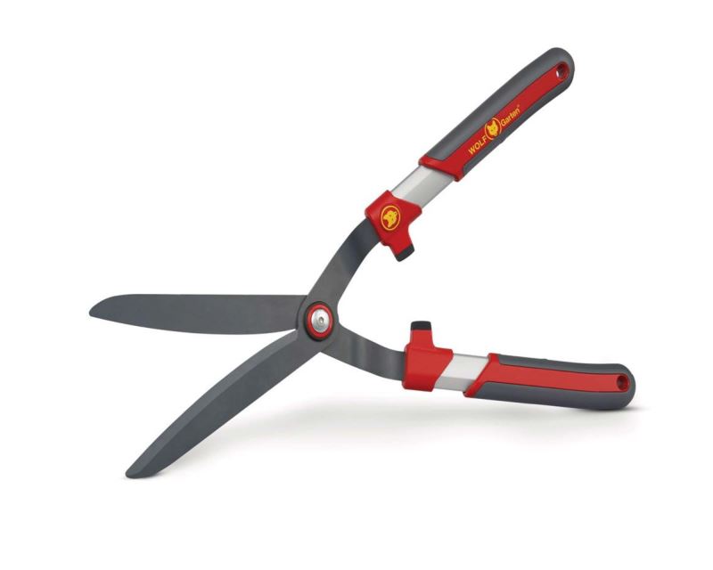 Grey Handle Curved Hedge Shears (HS-CP) - Wolf