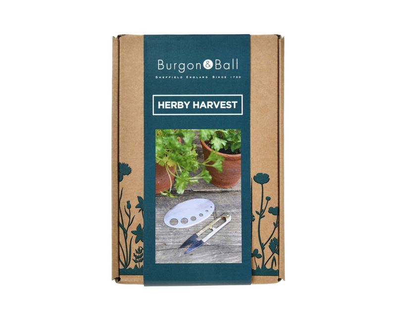 Herby Harvest set from Burgon and Ball contains a Herb stripper and Mini Snips