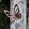 Wall butterfly cut from mild steel - decorative garden art