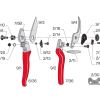 Exploded parts diagram for Felco9 secateurs