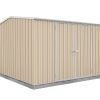 ABSCO Eco-Nomy Shed with Double Doors Kit - 3mx 3m x 2.06m - Cream