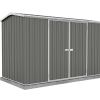 Premier Garden Shed with Double Doors Kit 3m x 1.52m x 1.95m ABSCO - Woodland Grey