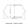 Dimensions of Ergo Raised Garden Bed with extension kit added