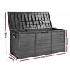 Outdoor Storage Box - 290L Capacity - All Black
