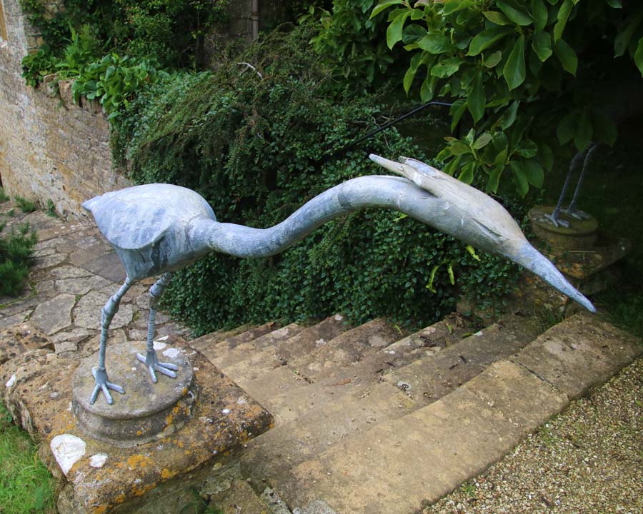 Quirky Bird Statue Mapperton Gardens