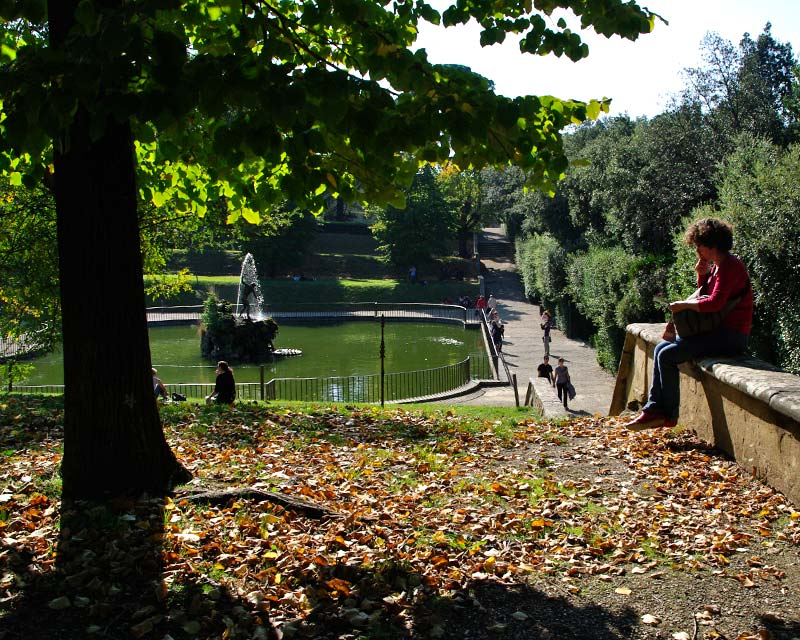 A shady spot above the lake - Boboli Gardens, Florence